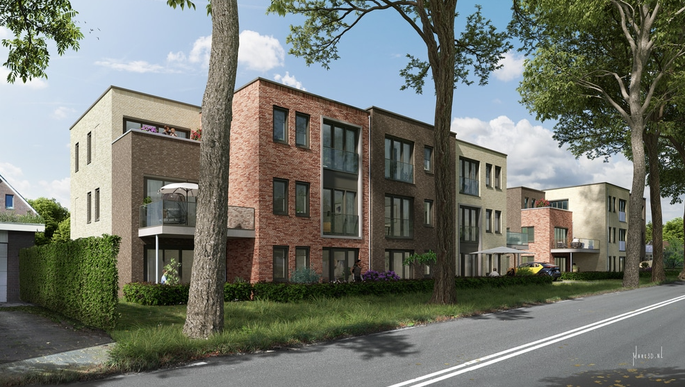 Appartementen aan de Bolkensteeg in Dongen